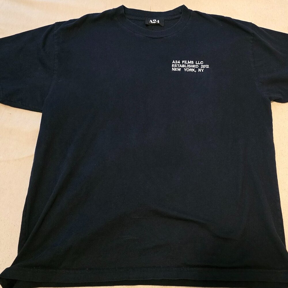 A24 Films LLC Embroidered Black T-Shirt Size L
